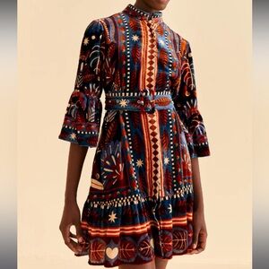 Farm Rio Nature Beauty Velvet Dress